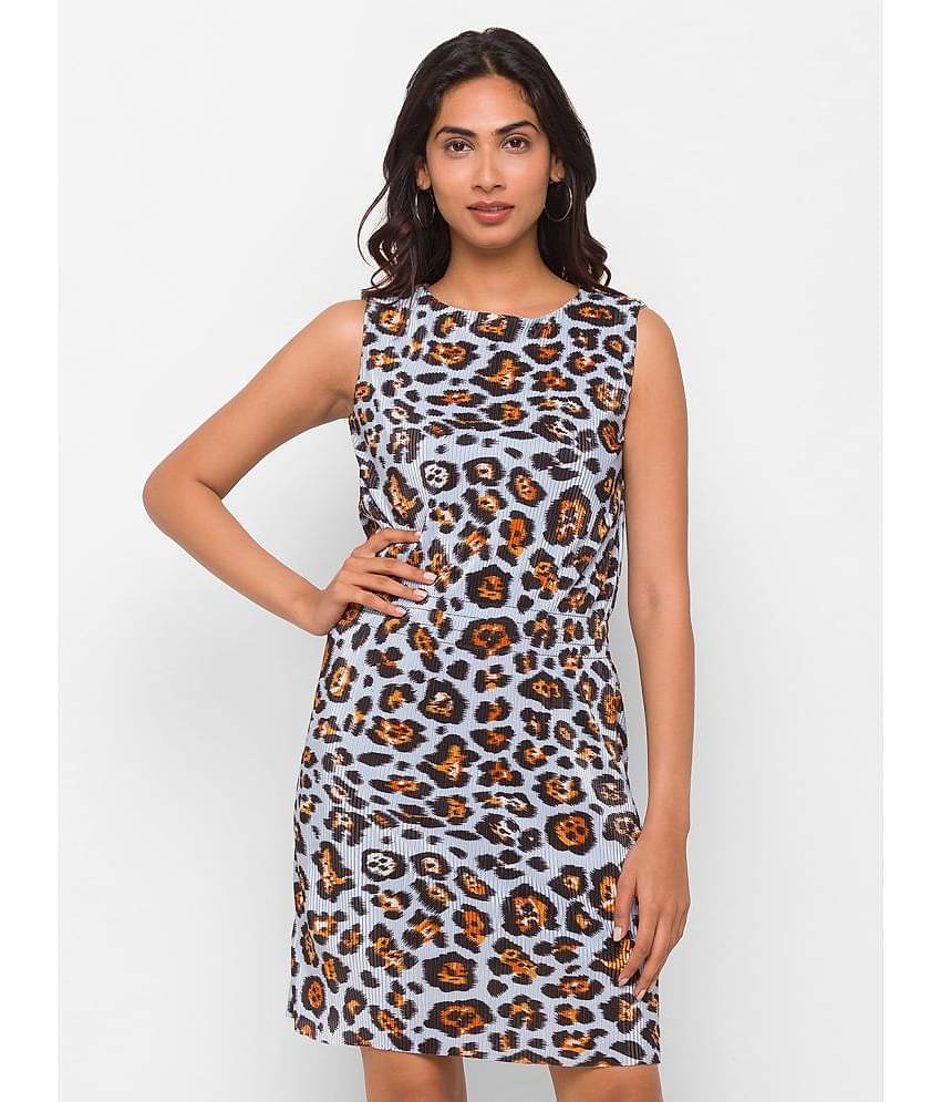 Globus - Blue Polyester Women's Bodycon Dress ( Pack of 1 )