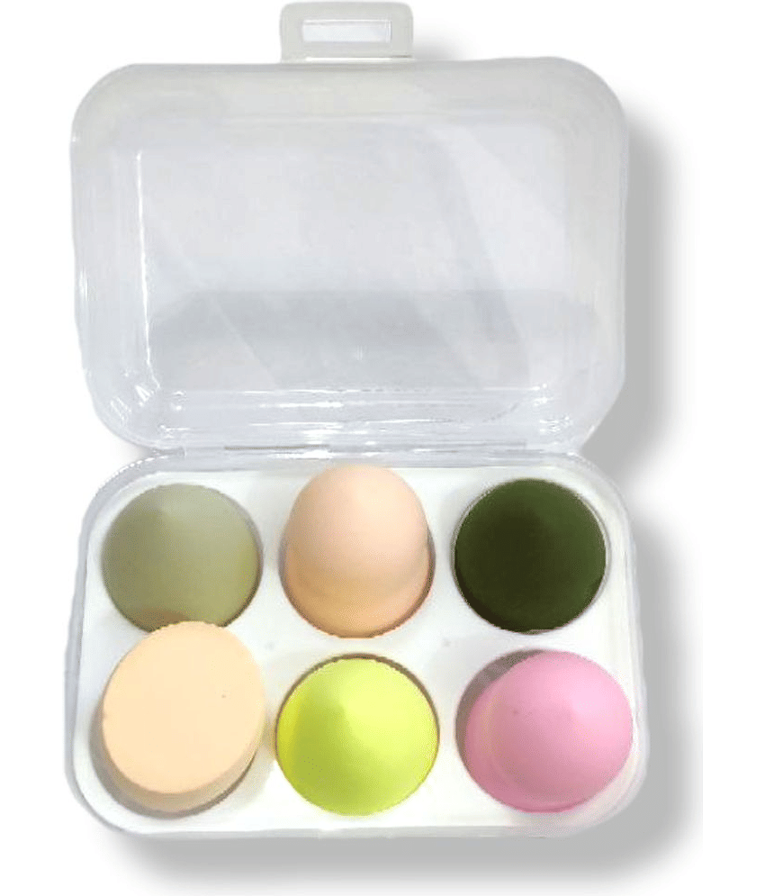Ultra soft Blender Makeup Sponge Set of 6 with box (Multicolor)
