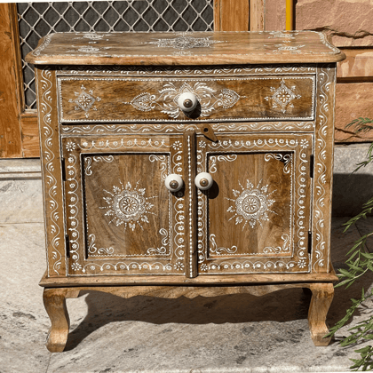 Wooden Painted Bedside Cabinet