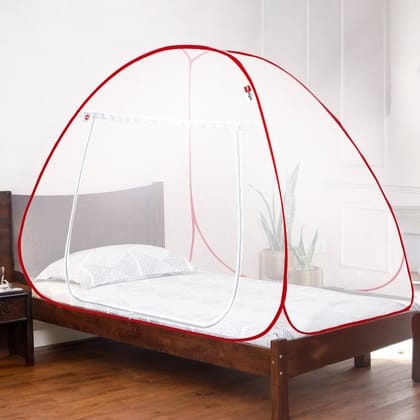 Mosquito Net for Single Bed-Single Bed / Red