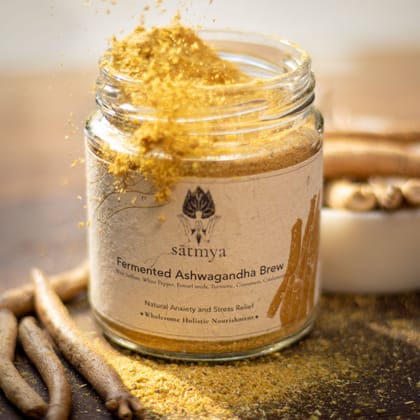 Fermented Ashwagandha Brew | Ashwagandha Roots | Stress and Anxiety Relief-100gms | 66 servings