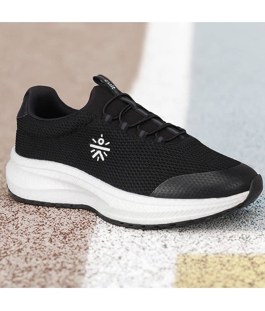 Cult GlideWalk Black Men's Sports Running Shoes
