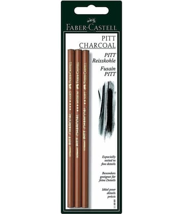 Faber-Castell Pitt Compressed Charcoal Pencils Set Of 3 Pencil (Na)