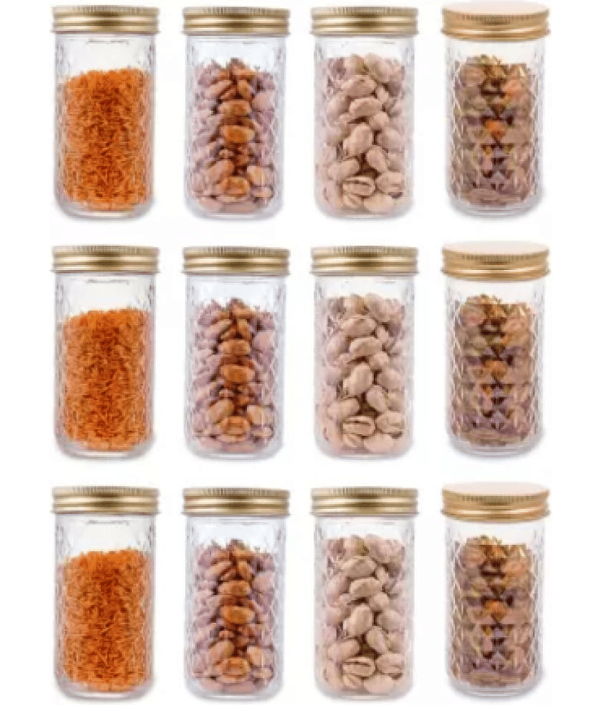 CROCO JAR - Gold Glass Food Container ( More Than 10 )