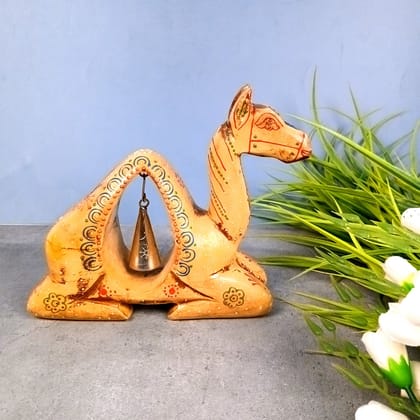 Camel Showpiece | Camel With Bell Statue | Animal Figurines - for Vastu, Showpieces for Home Table, Living Room Decor & Gifts - 8 Inch