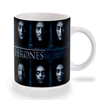 Multicolor Game Of Thrones Faces Ceramic Mug