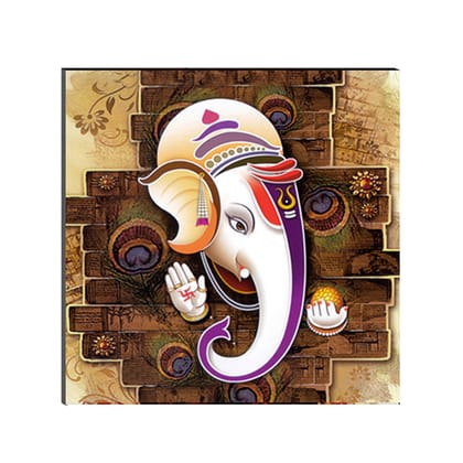 6MM MDF Lord Ganesha Satin Matt Texture UV Art Painting
