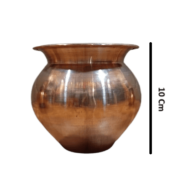 Pure Copper Kalash for Pooja | Traditional Copper Lota for Temple & Home | Premium Quality Water Storage Vessel |Size: Large