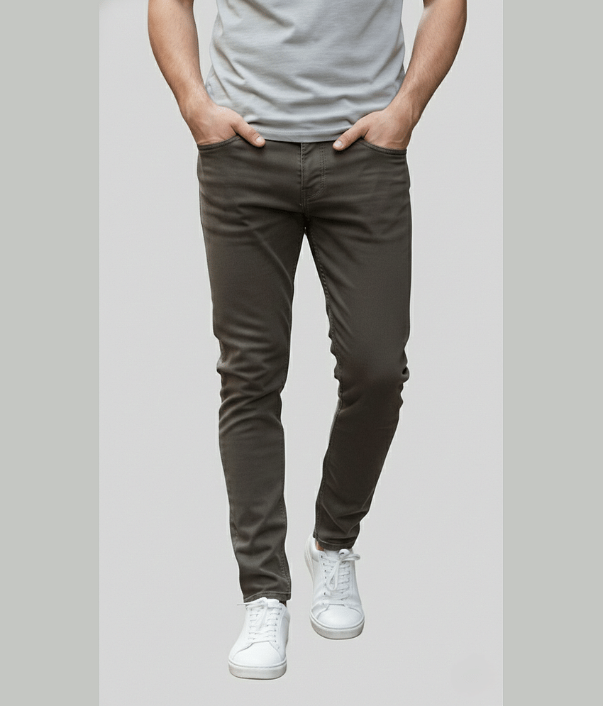 SKYRISE Slim Fit Solid Men's Jeans - Brown ( Pack of 1 )