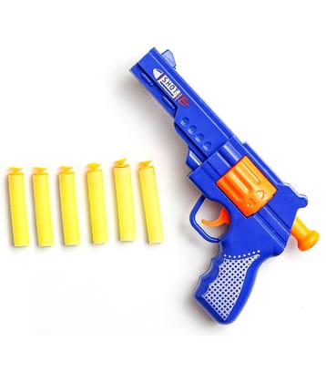 Toy Cloud Gun Pistol Soft Blaster Manual Soft Bullet Dart Shooting Toy with 6 Safe Foam Bullets for Kids