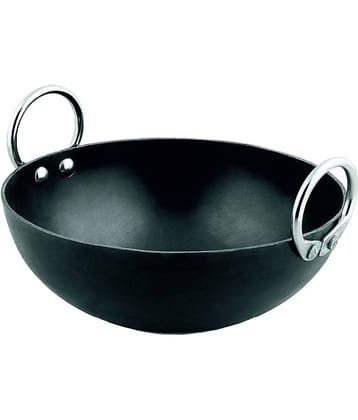Veer Iron Cookware Deep Frying Kadhai, (750) ml, 2 mm Thickness