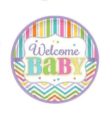 Welcome Baby Shower Dessert Plates -9PC - Party and Festive Needs | Buy online on ZillyBuy