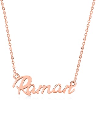 Rose Gold Name Necklace for men