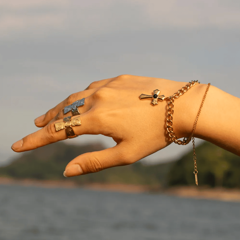 Cross Stone Bracelet