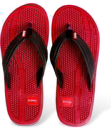 Dr.Ortho Slippers Red Men's Massage Flip Flop