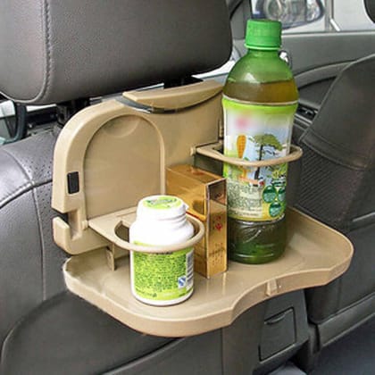 Breepree Auto Multifunction Folding Car Back Seat Table Drink Food Cup Tablet Tray Holder
