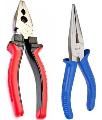 SnokTool Combo Pack Of 8" Combination Plier & 6" Nose Plier Heavy Duty Quality
