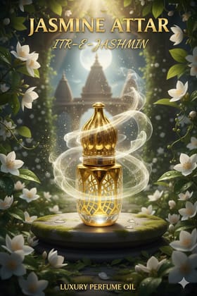 Jasmine Attar | Long Lasting Natural Floral Attar for Men & Women | Alcohol-Free Traditional Indian Jasmine Attar