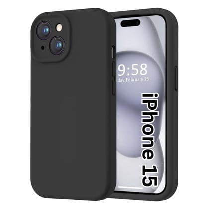 V3Deals Silicone Back Cover Case Compatible for iPhone15, Full Body Protection with Camera and Screen Protection, Military Grade Shockproof, 3.0mm Thickness