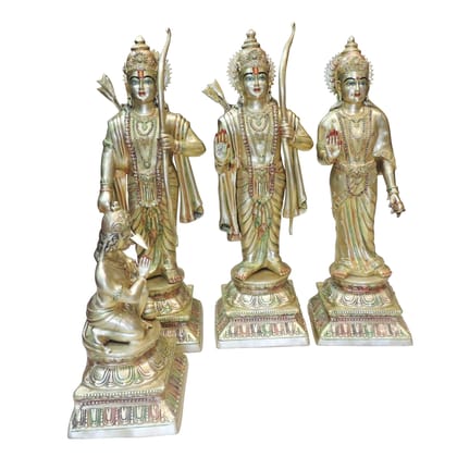 Brass Ram Darbar God Idol | Home Mandir Decorative Brass Murti, Height : 45.5 Inch (BSMAS131 P)