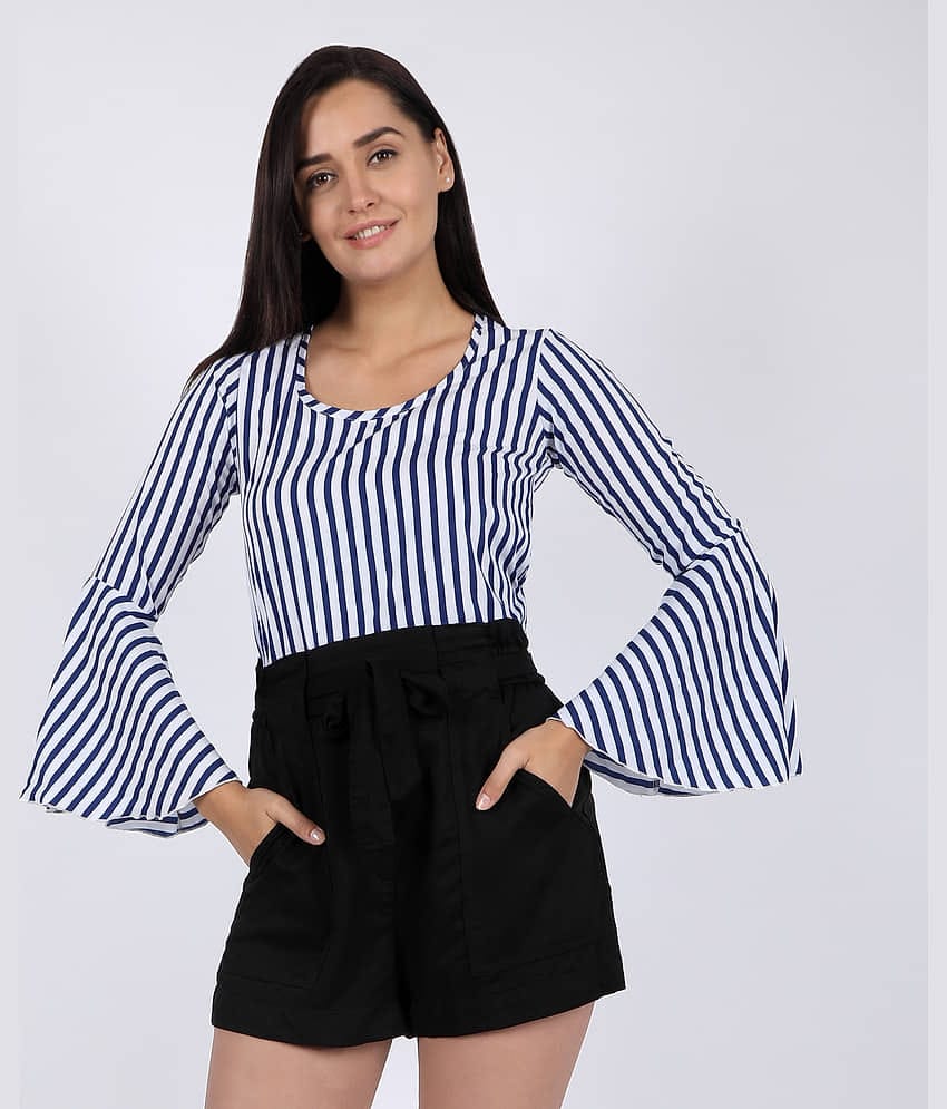 Chimpaaanzee - Navy Crepe Women's Regular Top ( Pack of 1 )