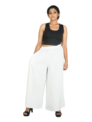 057RVR 4Cats Jumbo Size Radiant Palazzo - White
