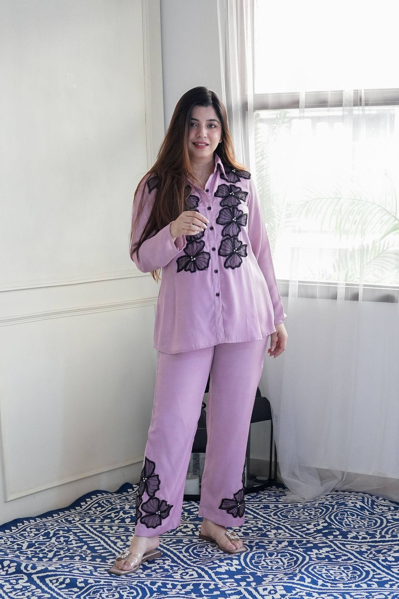 Lea Pink Tencel Denim Co ord Set-L