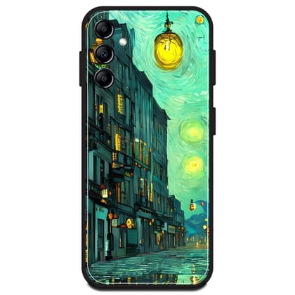 European Art - Glossy Metal Silicone Case For Samsung Models-Samsung A14 5G