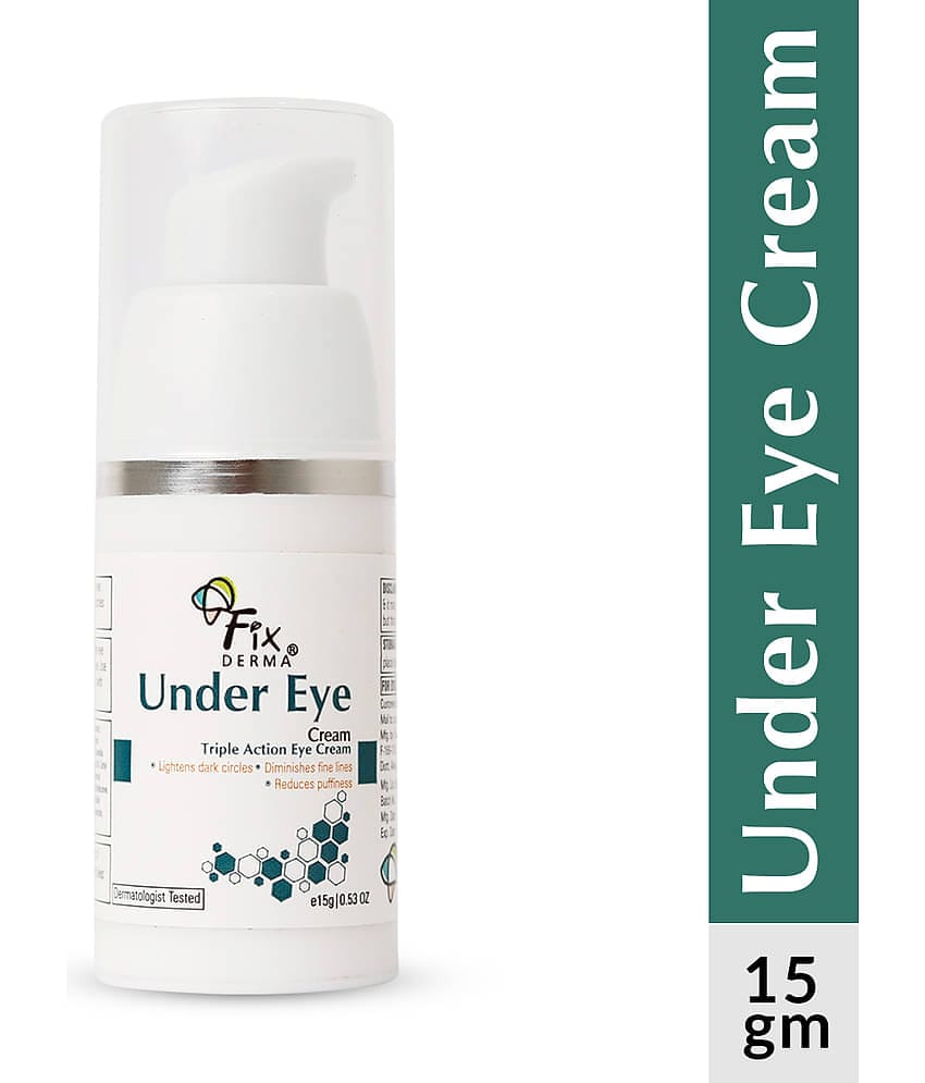 Fixderma Under Eye tripple action Cream Controls Fine Lines & Under Eye Ageing 15g, (Pack of 1)
