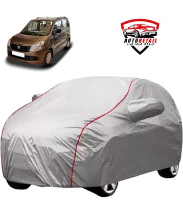 AutoRetail Car Body Cover for Maruti Suzuki WagonR Stingray With Mirror Pocket ( Pack of 1 ) , Silver