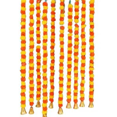 Plastic Genda Phool Toran - Orange and Yellow