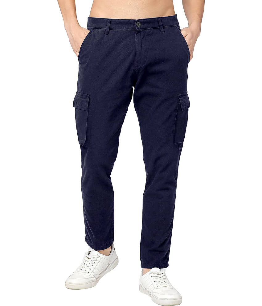 FTX Straight Flat Men's Cargos - Navy Blue ( Pack of 1 )