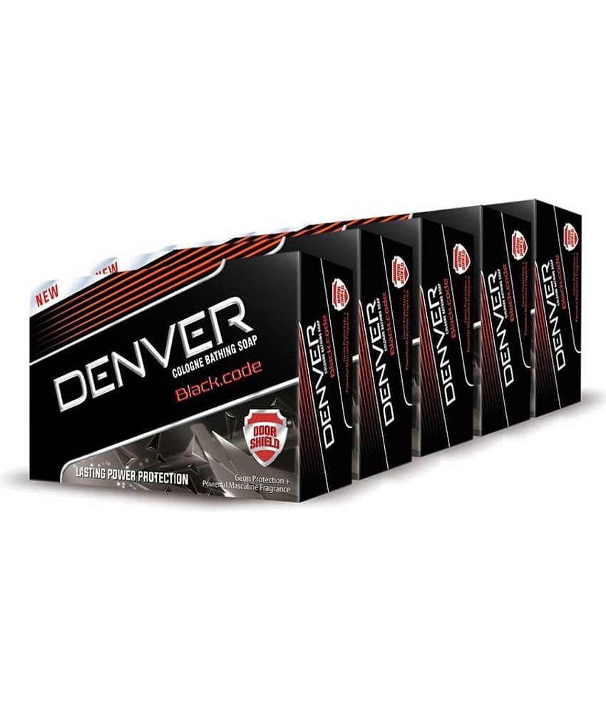 Denver Black Code Soap For Men - 125GM Each (Pack of 5)