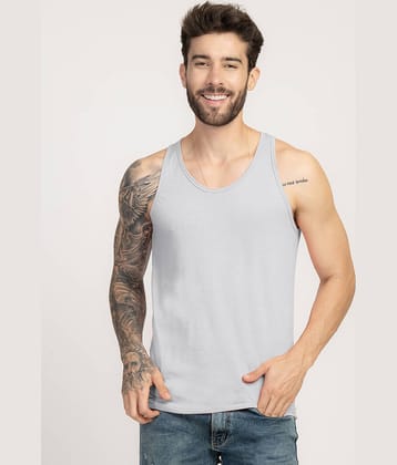 Stylogue Pack of 1 Cotton Blend Basic Vest For Men ( Grey )
