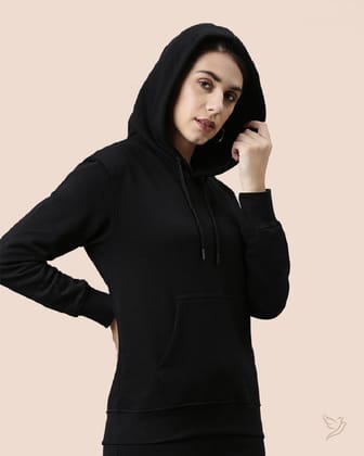 Hoodie - Black-S / Black