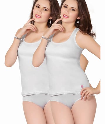 Eve's Beauty White  Camisoles Pack of 2