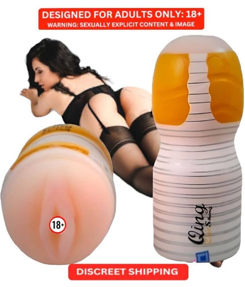 Reusable Wet Vagina Silicone Masturbator Cup| Male Masturbator Realistic Pocket Pussy Orgasm for Men with Free Lube By SEX TANTRA