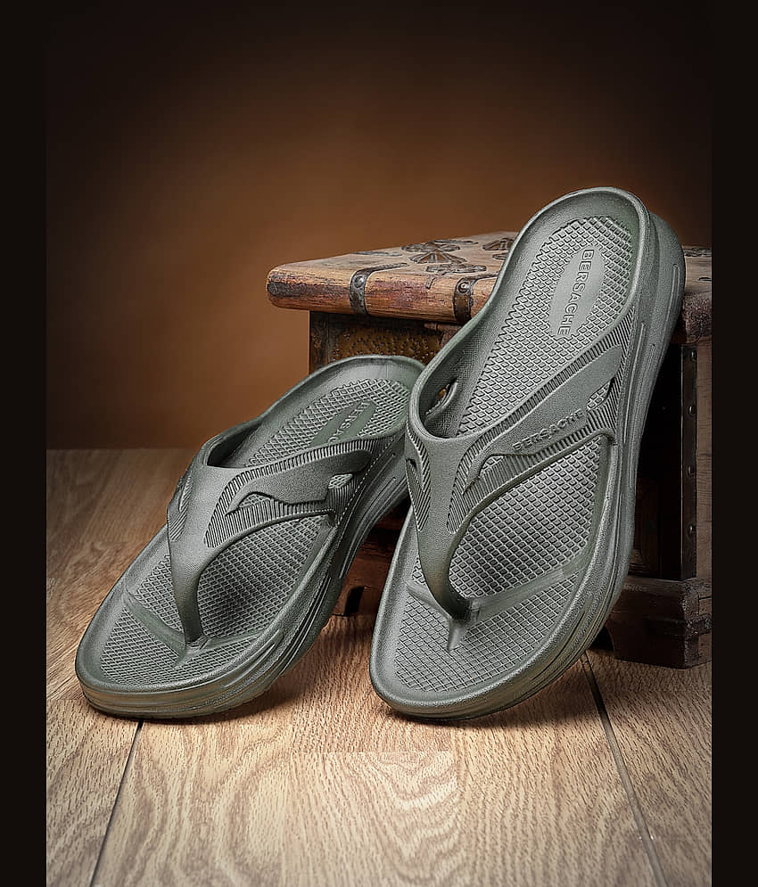 Bersache Grey Men's Thong Flip Flop