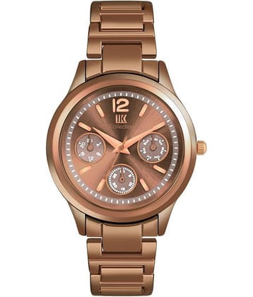 IIK COLLECTION - Brown Stainless Steel Analog Womens Watch