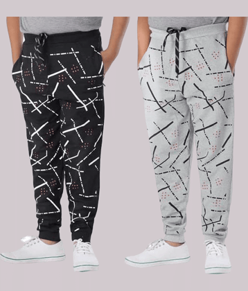 Paryag Pack of 2 Boys Cotton Trackpant ( Multicolor )