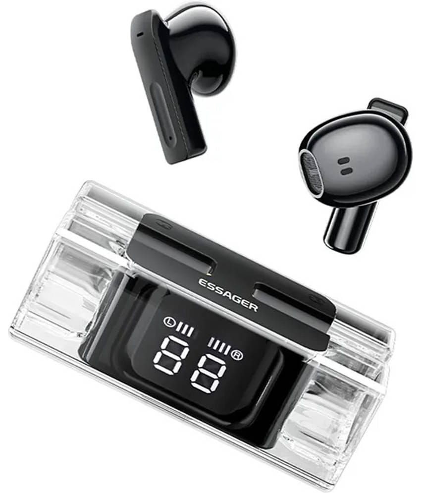 VEhop Power Slide In Ear True Wireless (TWS) 30 Hours Playback IPX4(Splash & Sweat Proof) Low Latency,Powerfull bass -Bluetooth V 5.3 Black