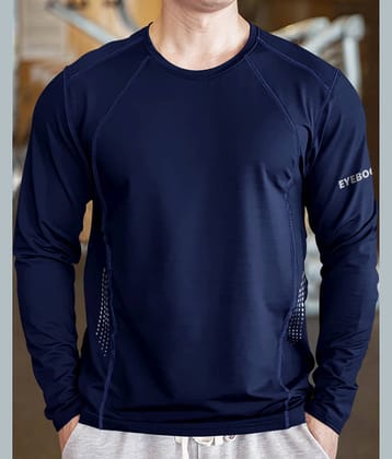 Eyebogler Pack of 1 Polyester Regular Fit Men's T-Shirt ( Blue )