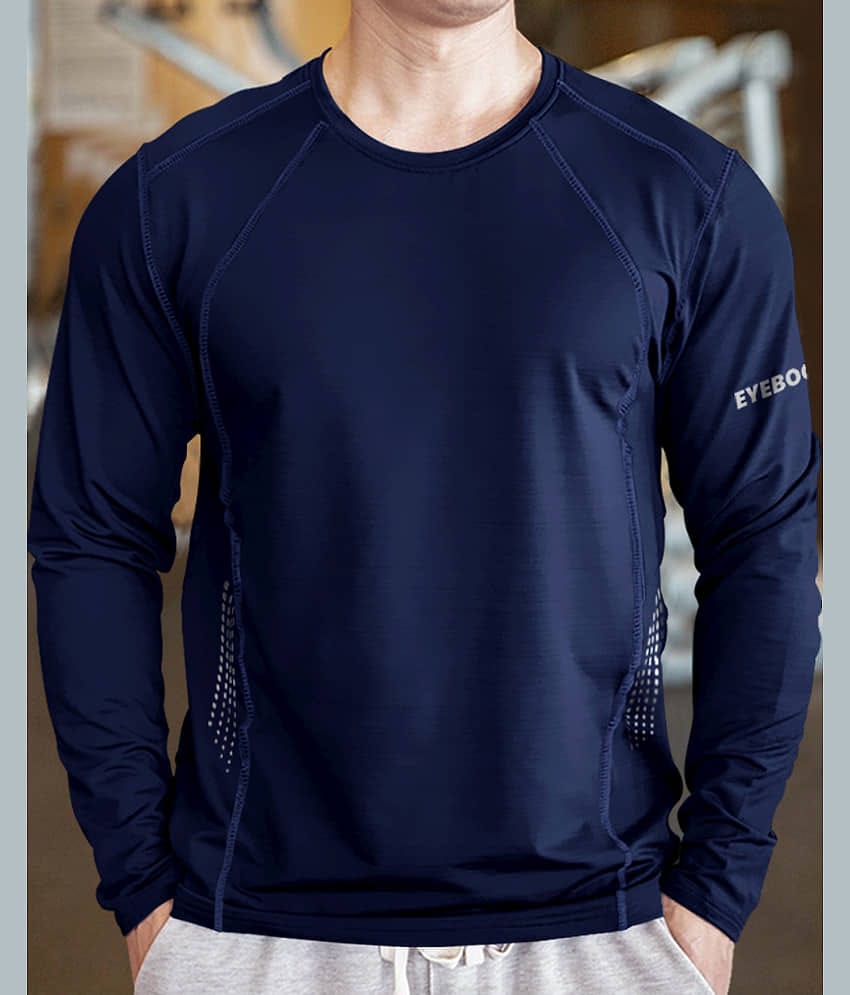 Eyebogler Pack of 1 Polyester Regular Fit Men's T-Shirt ( Blue )