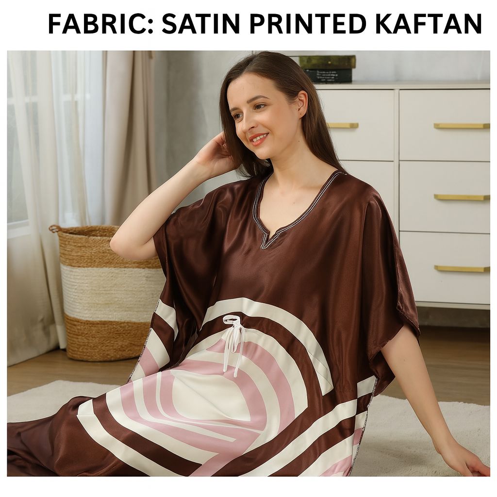 Top Quality Satin LADIES KAFTAN SATIN NIGHTY - Nightwear & Loungewear | Buy online on ZillyBuy