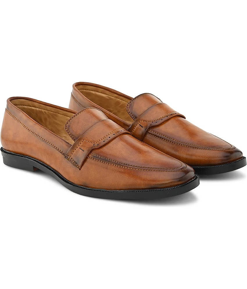 Prolific Tan Men's Mocassin Formal Shoes