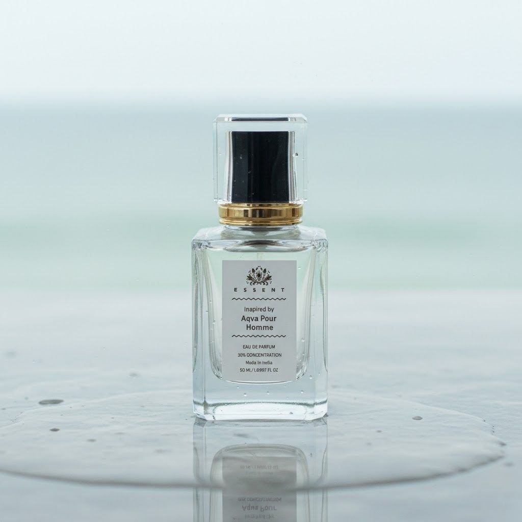 Essent Perfumes Aqua Pour Homme Eau de Parfum (EDP) โ Fresh Aquatic Citrus Woody Long Lasting Perfume โ Menโs Fragrance