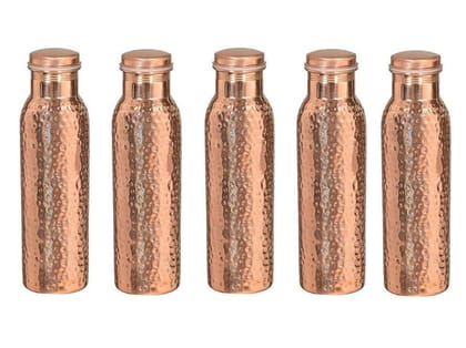 Imago Hammered Copper Bottle 1 ltr (Pack of 5)