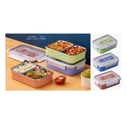 Bento Curry Lunch Box-Blue