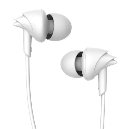 BoAt Bassheads 100 in Ear Wired Earphones with Mic(White)