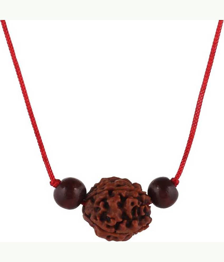 Astrodidi 5 Mukhi Rudraksha With Red Chandan Beads